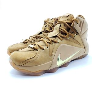 Mens Nike LeBron XII 12 EXT QS Wheat 2015 Size 10.5 without box 744287-700